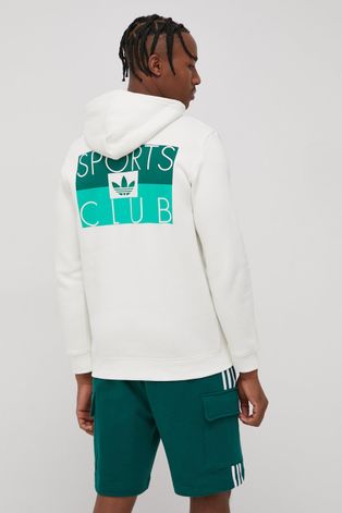 Adidas Originals felső krémszínű, férfi, nyomott mintás