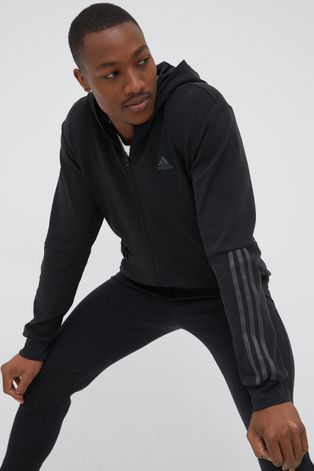 Φούτερ προπόνησης adidas Motion χρώμα: μαύρο