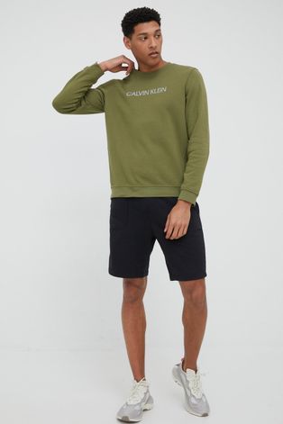 Μπλούζα Calvin Klein Performance χρώμα: πράσινο,