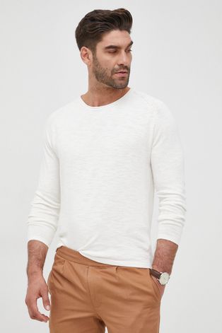 Pepe Jeans sweter bawełniany JOSHUA męska kolor beżowy