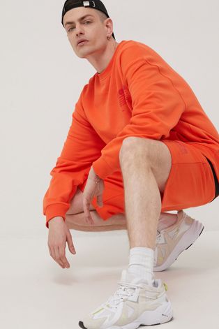 Diadora bluza bawełniana męska kolor pomarańczowy z nadrukiem