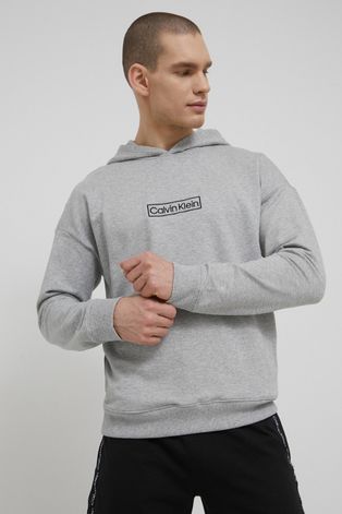 Кофта Calvin Klein Underwear чоловіча колір сірий з аплікацією