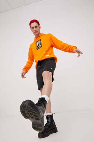 Fila bluza męska kolor pomarańczowy z kapturem z nadrukiem