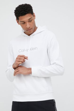 Кофта Calvin Klein Performance чоловіча колір білий з принтом