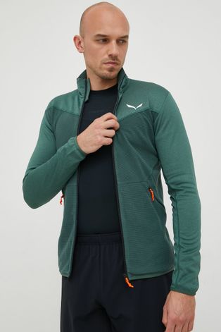 Спортивная кофта Salewa Puez Hybrid мужская цвет зелёный узор