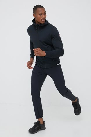 Rossignol bluza sportowa męska kolor czarny z kapturem gładka