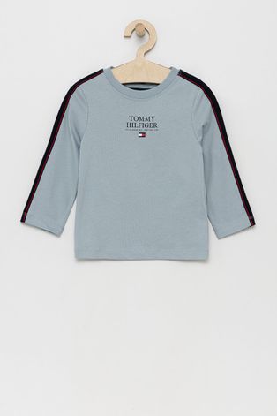 Dětská bavlněná košile s dlouhým rukávem Tommy Hilfiger s potiskem