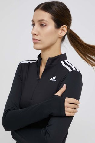 Лонгслів adidas Performance жіночий колір чорний