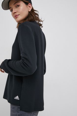 Блуза с дълги ръкави adidas дамска в черно
