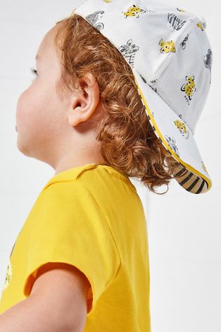 Детска шапка Mayoral в бяло с десен