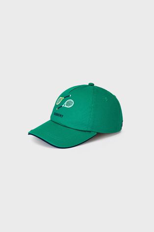 Детска шапка Mayoral в зелено с апликация