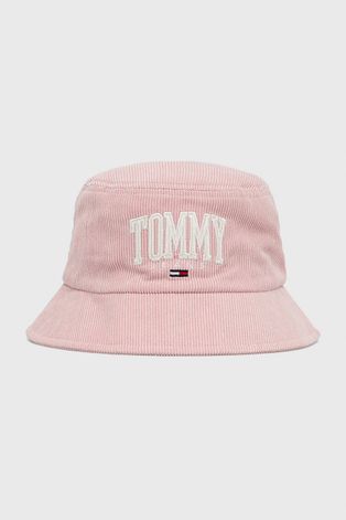Klobúk Tommy Jeans ružová farba