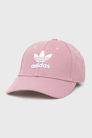 Čepice adidas Originals růžová barva, hladká