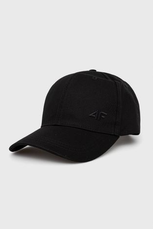 Pamučna kapa 4F boja: crna, glatka