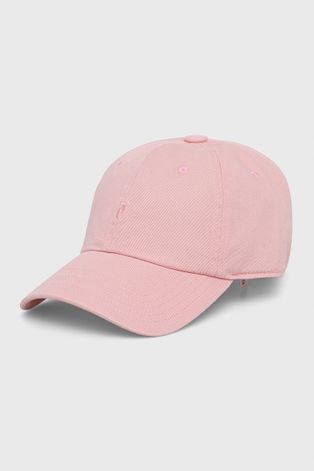 Pamučna kapa Peak Performance boja: ružičasta, glatka