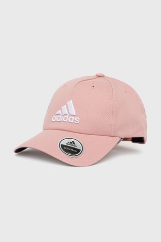 Дитяча шапка adidas колір рожевий з аплікацією