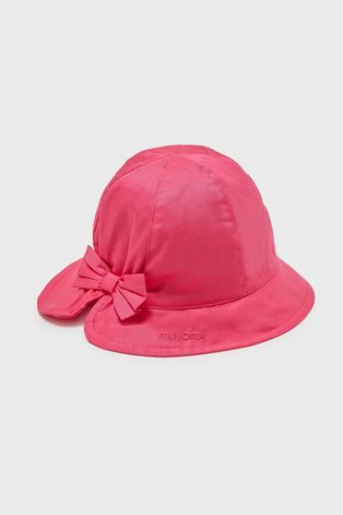 Dětský klobouk Mayoral růžová barva, bavlněný