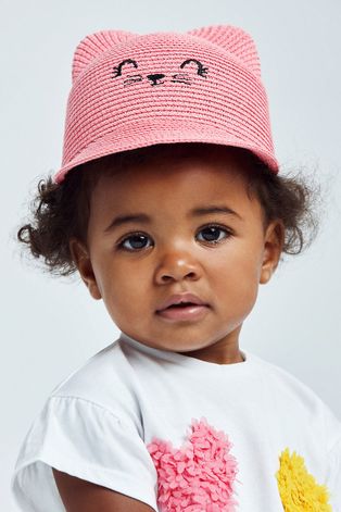 Детска шапка Mayoral в розово с принт