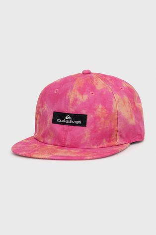 Quiksilver czapka dziecięca kolor różowy wzorzysta