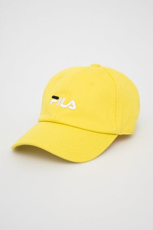 Fila czapka dziecięca kolor żółty z aplikacją