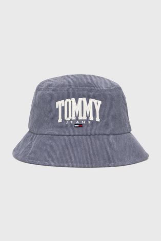 Вельветовая шляпа Tommy Jeans цвет фиолетовый
