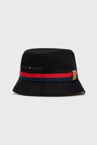 Tommy Hilfiger kapelusz bawełniany kolor czarny bawełniany