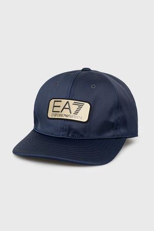 EA7 Emporio Armani czapka kolor granatowy z aplikacją