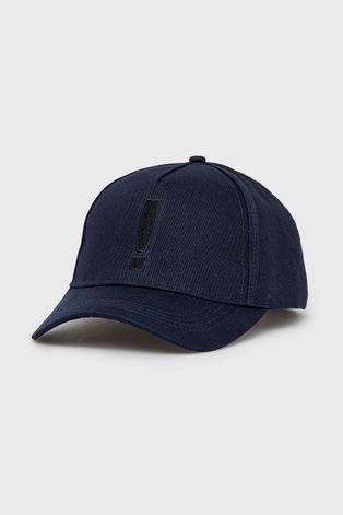 Бавовняна кепка Solid колір синій з аплікацією