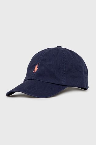 Βαμβακερό καπέλο Polo Ralph Lauren χρώμα: ναυτικό μπλε