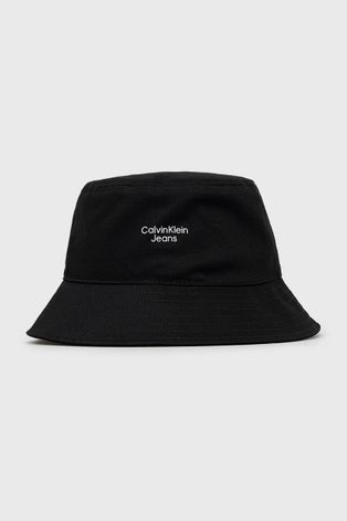 Шляпа из хлопка Calvin Klein Jeans цвет чёрный хлопковый