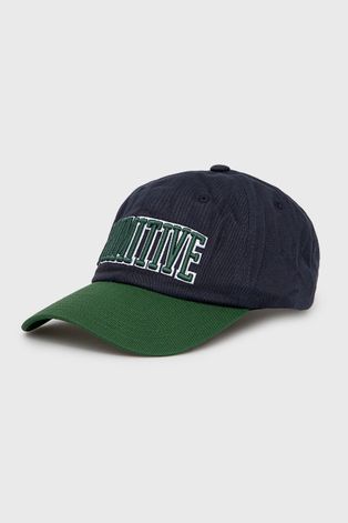 Памучна шапка Primitive Cut N Sew в зелено с апликация