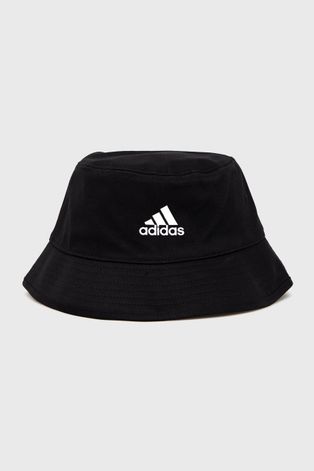 Βαμβακερό καπέλο adidas χρώμα: μαύρο