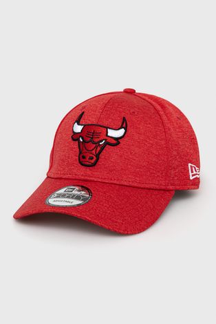 New Era czapka kolor czerwony gładka