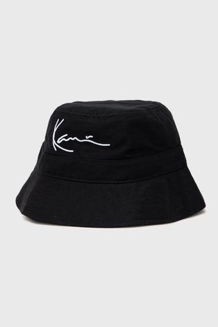 Бавовняний капелюх Karl Kani колір чорний з бавовни