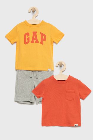 Παιδικό βαμβακερό σετ GAP χρώμα: πορτοκαλί