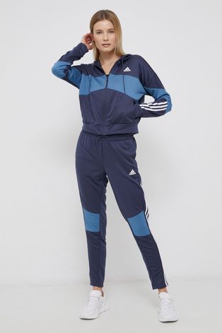 Trenirka adidas Performance ženski, boja tamno plava