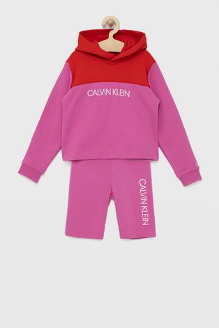 Calvin Klein Jeans komplet dziecięcy kolor różowy