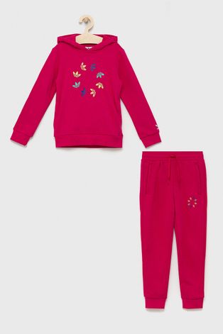 Παιδική φόρμα adidas Originals χρώμα: ροζ
