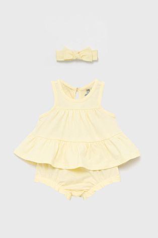 Бебешки памучен комплект GAP в жълто