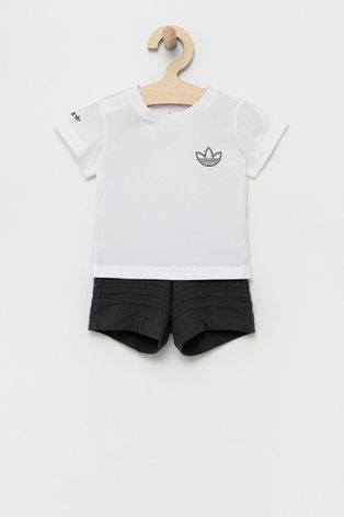Детски памучен комплект adidas Originals HE2070 в бяло