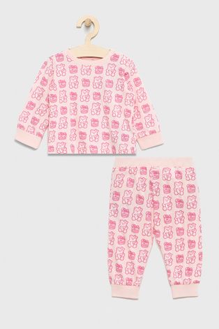 Дитяча піжама Guess колір рожевий з принтом