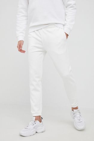 GAP spodnie męskie kolor biały gładkie