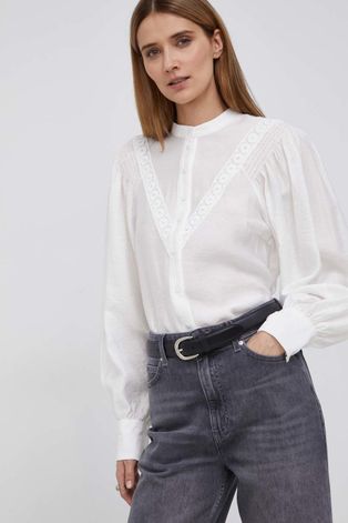 Риза Y.A.S дамска в бяло със стандартна кройка
