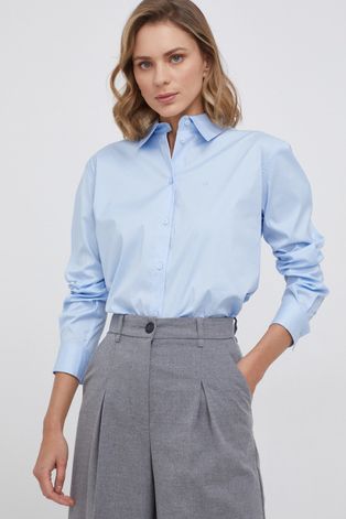 Košeľa Calvin Klein dámska, regular, s klasickým golierom