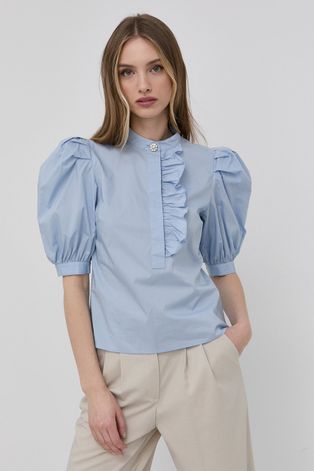 Бавовняна блузка Custommade жіноча однотонна
