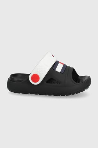 Detské sandále Tommy Hilfiger čierna farba