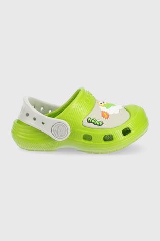 Dětské pantofle Coqui zelená barva