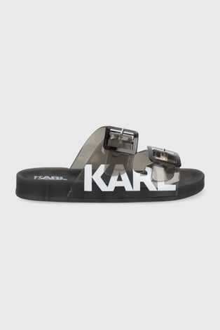 Παντόφλες Karl Lagerfeld Jelly Strap γυναικείες, χρώμα: μαύρο