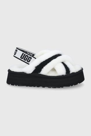 UGG papuci de lana culoarea alb