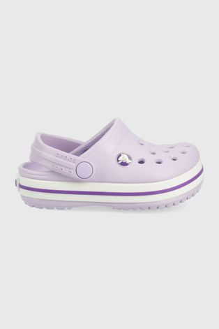 Детские шлепанцы Crocs цвет фиолетовый